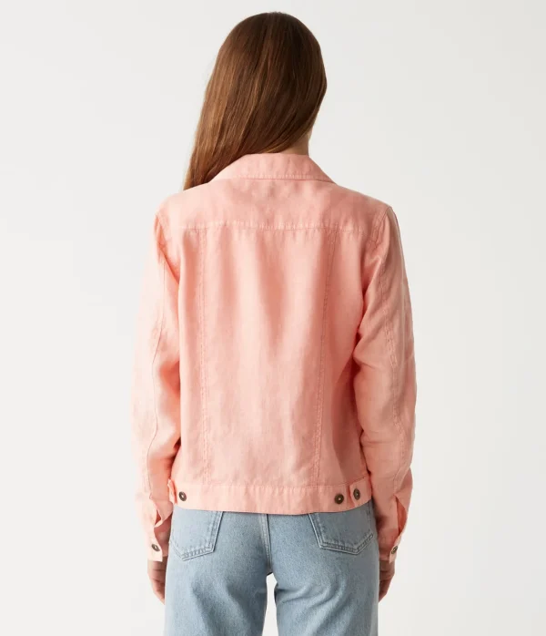 Michael Stars Jean Linen Jacket- Blazers, Jackets & Outerwear