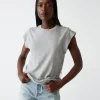 Michael Stars Joey Power Shoulder Tee- T-Shirts