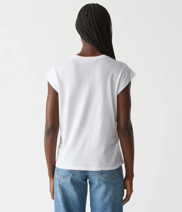 Michael Stars Joey Power Shoulder Tee- T-Shirts