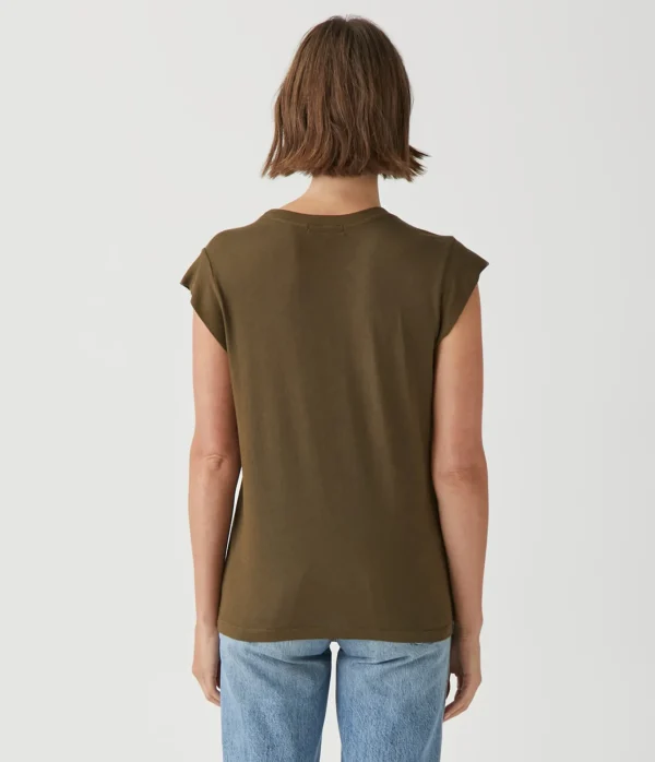 Michael Stars Joey Power Shoulder Tee- T-Shirts