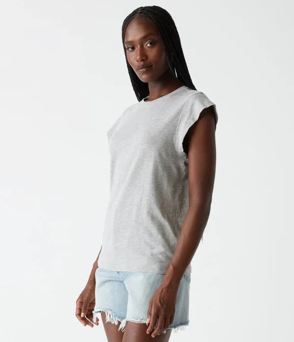 Michael Stars Joey Power Shoulder Tee- T-Shirts