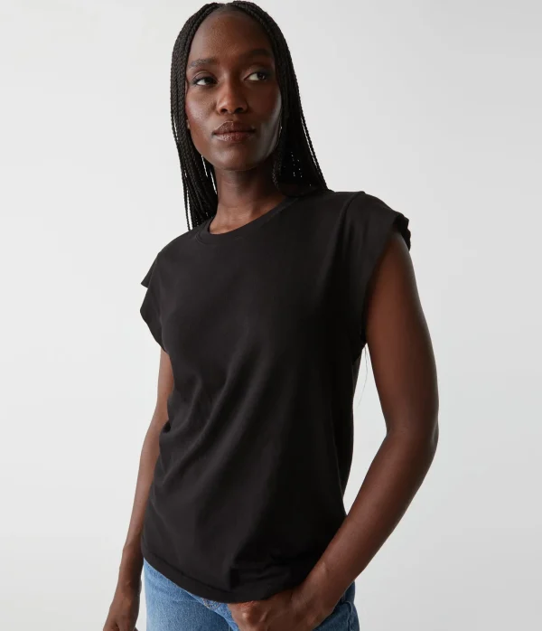 Michael Stars Joey Power Shoulder Tee- T-Shirts