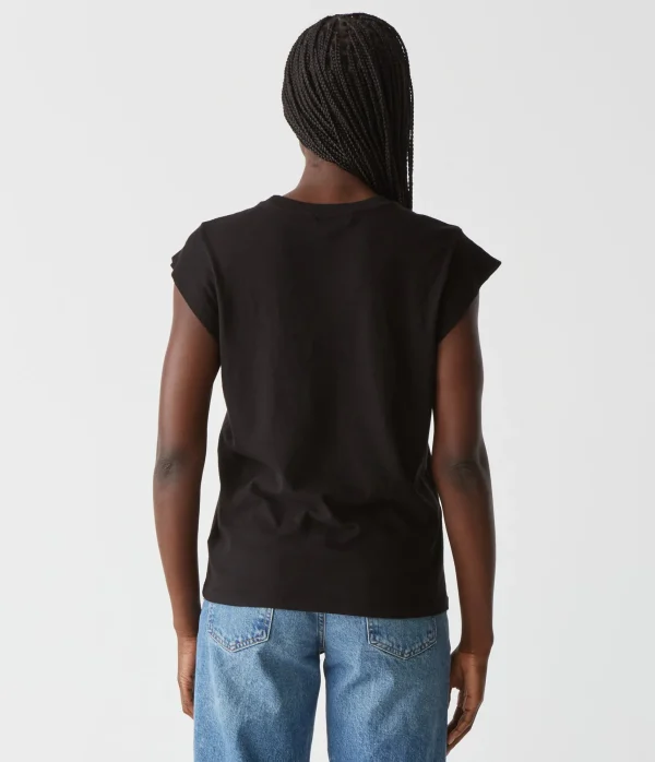 Michael Stars Joey Power Shoulder Tee- T-Shirts