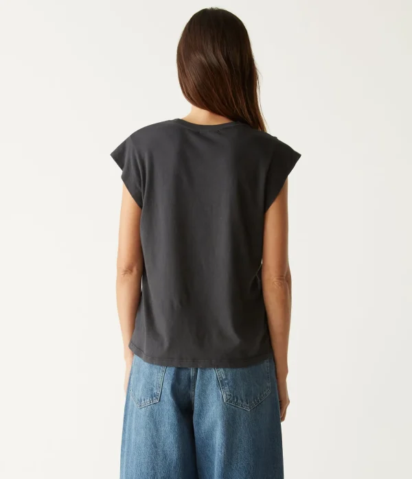 Michael Stars Joey Power Shoulder Tee- T-Shirts