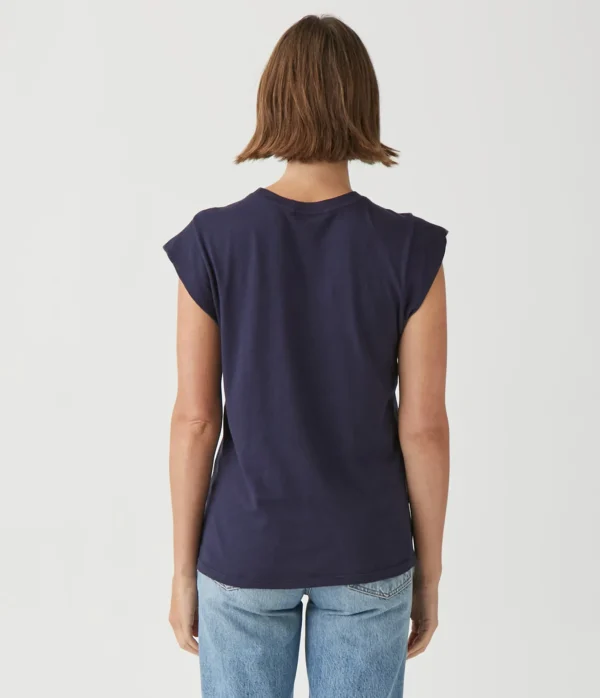 Michael Stars Joey Power Shoulder Tee- T-Shirts