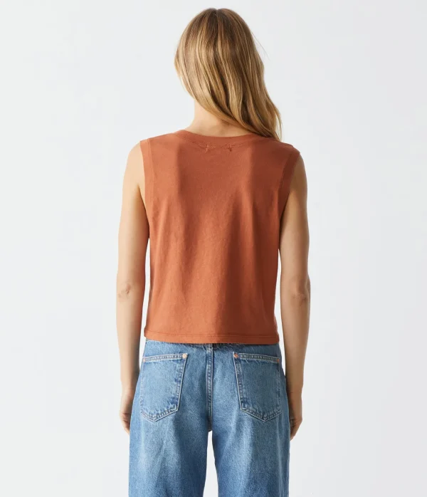 Michael Stars Johnnie Cropped Muscle Tank- Tank Tops