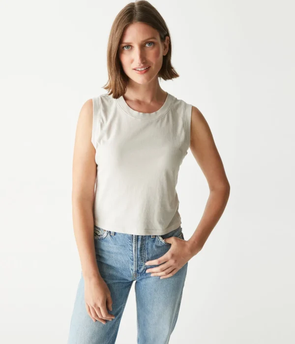 Michael Stars Johnnie Cropped Muscle Tank- Tank Tops