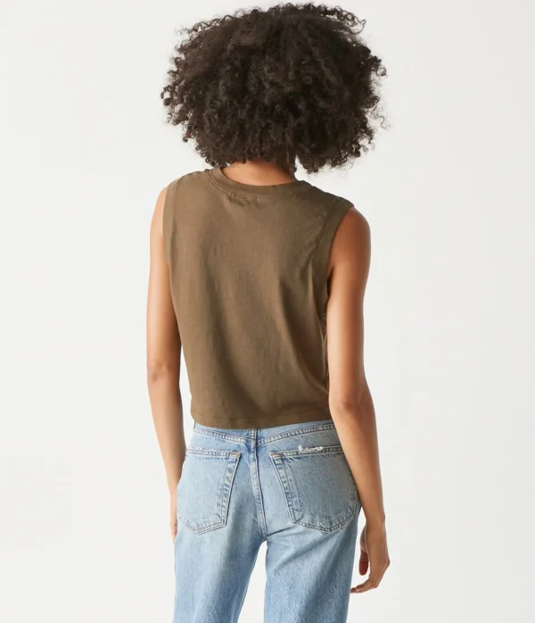 Michael Stars Johnnie Cropped Muscle Tank- Tank Tops