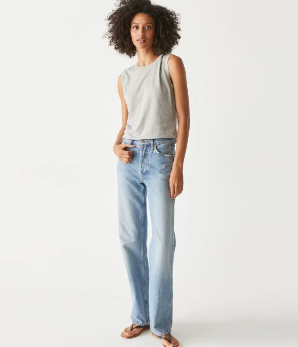 Michael Stars Johnnie Cropped Muscle Tank- Tank Tops