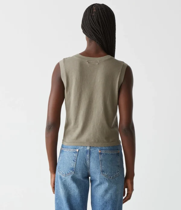 Michael Stars Johnnie Cropped Muscle Tank- Tank Tops