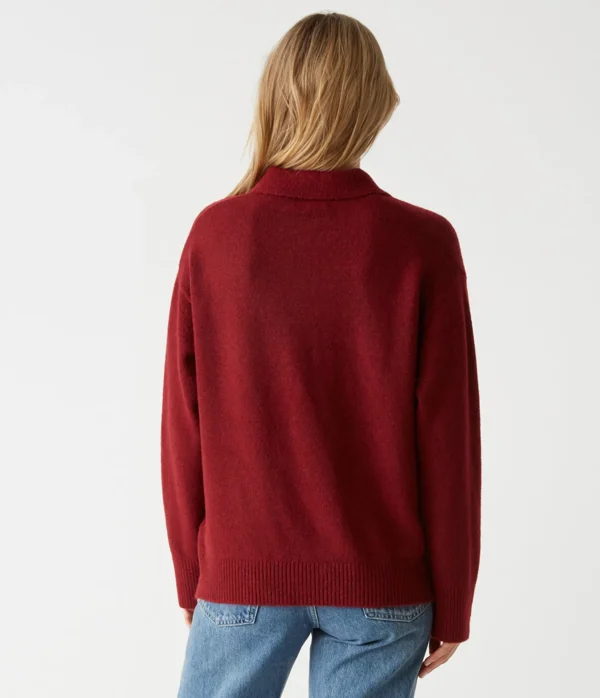 Michael Stars Jonas Johnny Collar Sweater- Sweaters & Cardigans