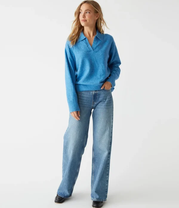 Michael Stars Jonas Johnny Collar Sweater- Sweaters & Cardigans