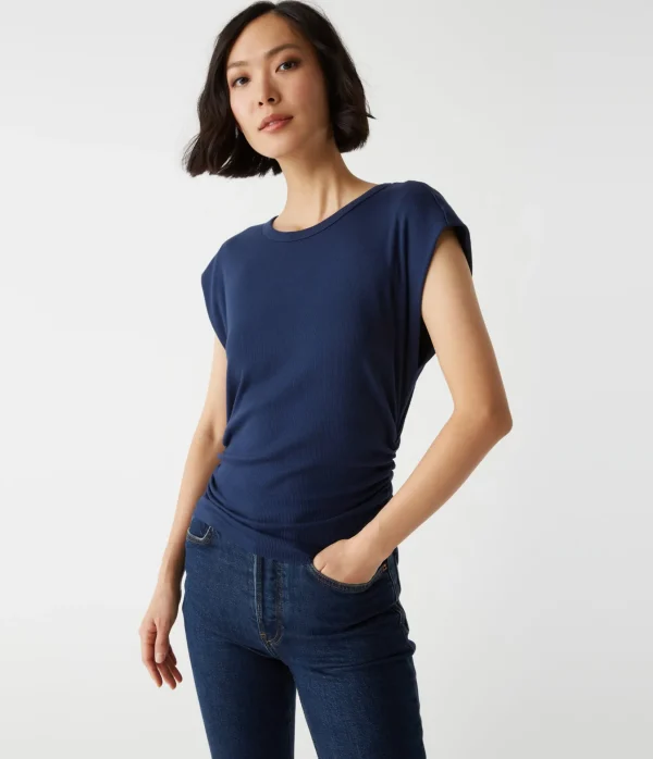Michael Stars Joni Power Shoulder Tee- Tops, Blouses & Shirts | T-Shirts