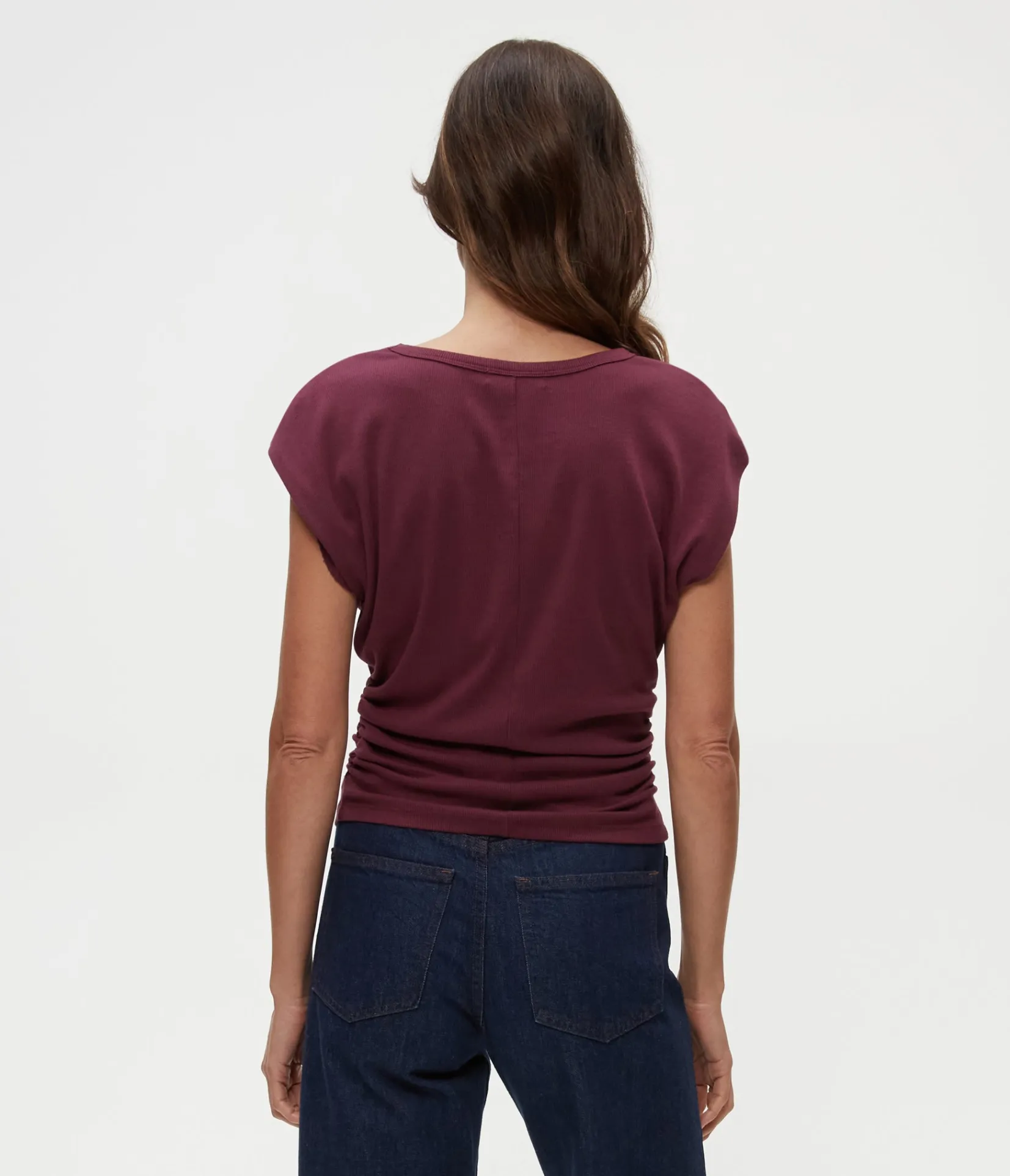 joni_power_shoulder_tee_19.webp Michael Stars Joni Power Shoulder Tee- Tops, Blouses & Shirts | T-Shirts