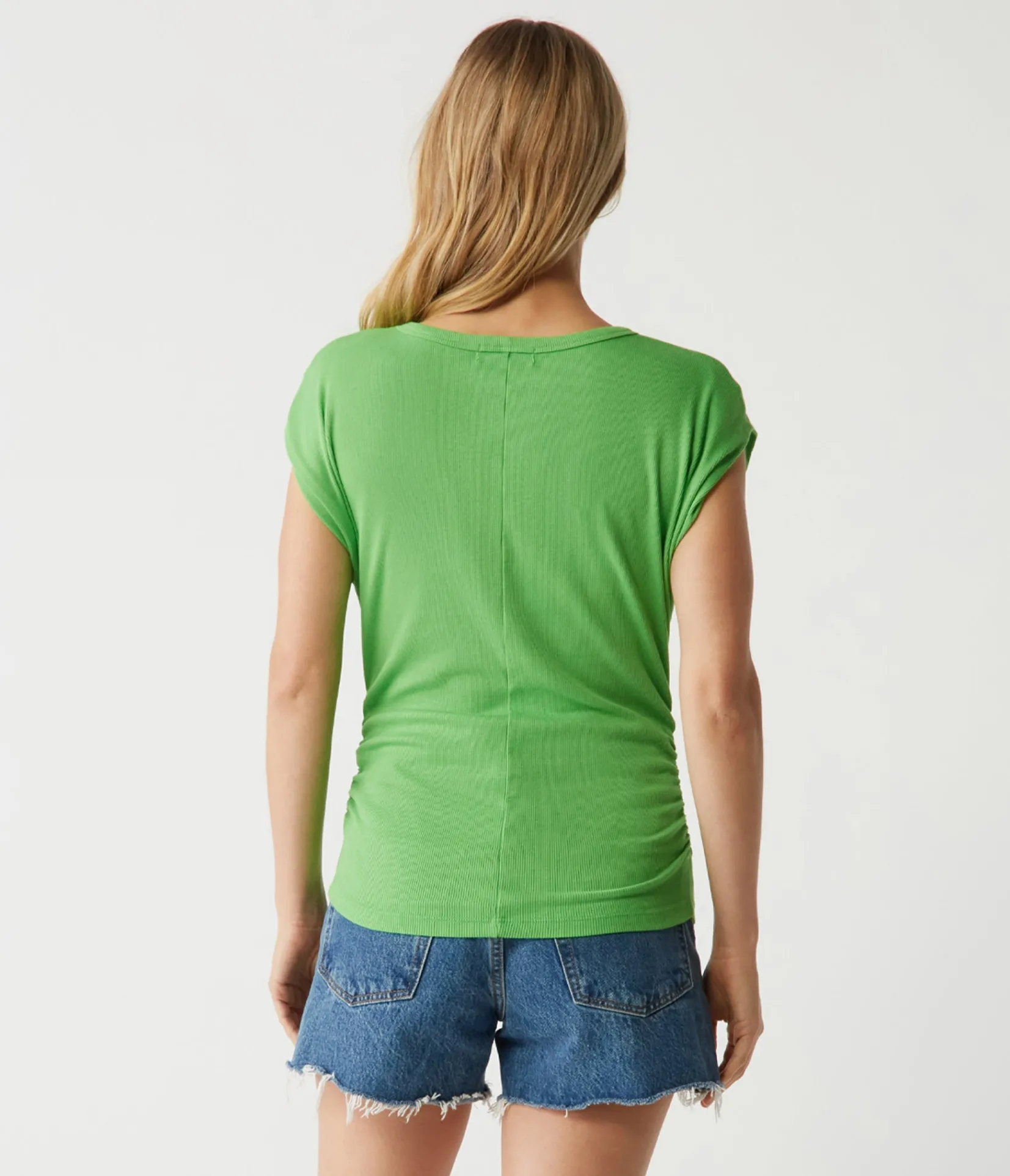 joni_power_shoulder_tee_35.webp Michael Stars Joni Power Shoulder Tee- Tops, Blouses & Shirts | T-Shirts