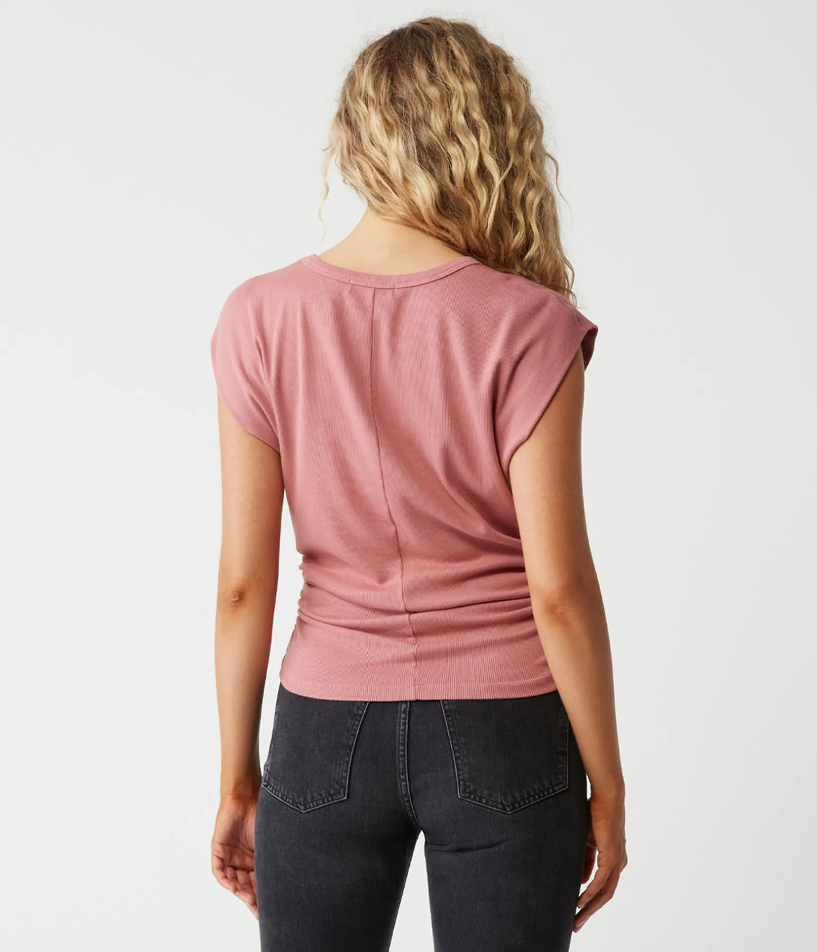 joni_power_shoulder_tee_43.webp Michael Stars Joni Power Shoulder Tee- Tops, Blouses & Shirts | T-Shirts
