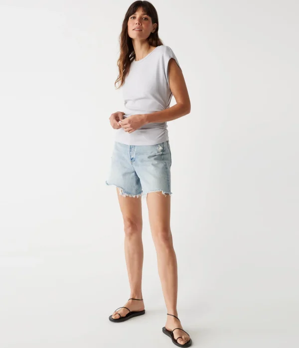 Michael Stars Joni Power Shoulder Tee- Tops, Blouses & Shirts | T-Shirts