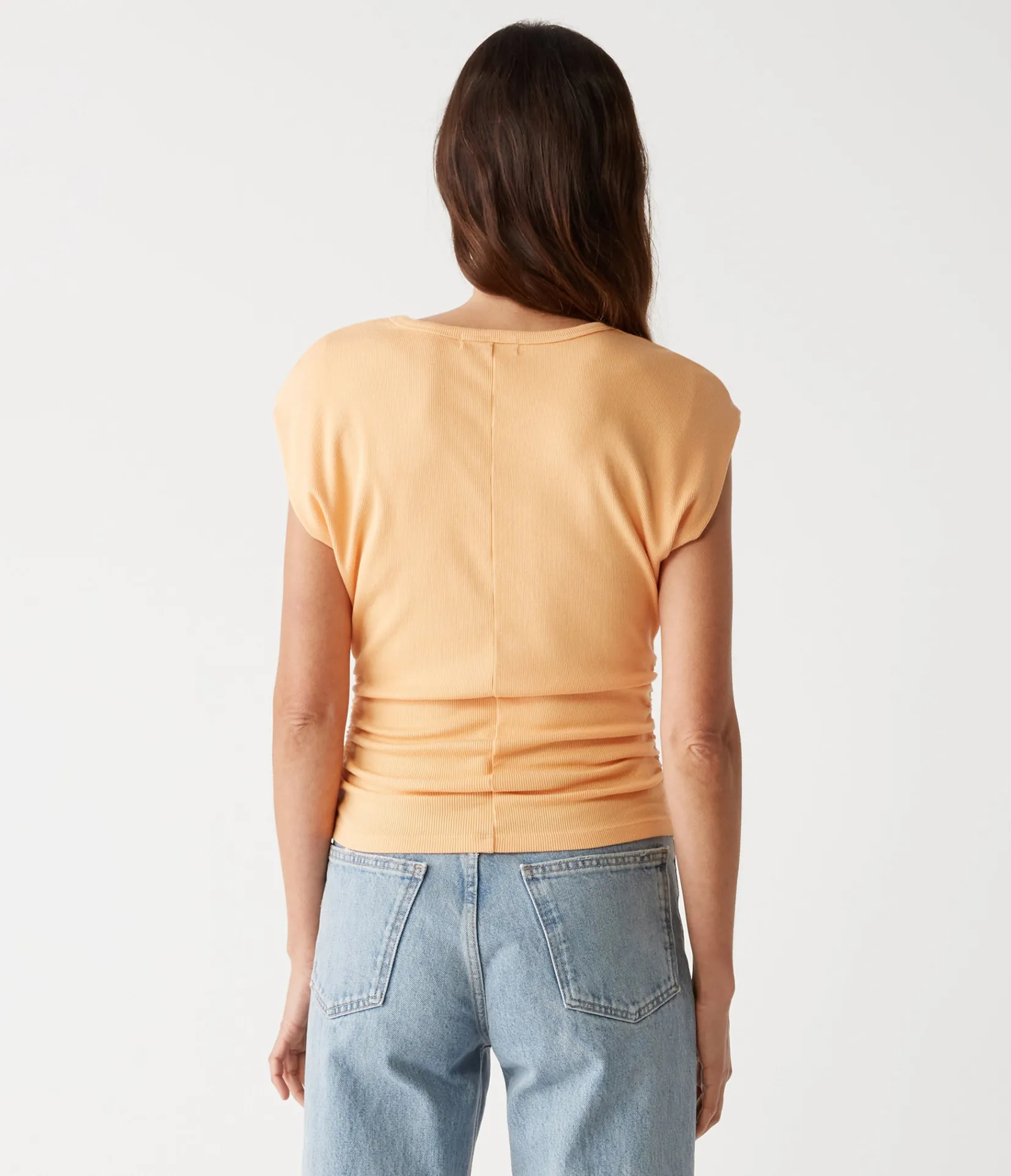 joni_power_shoulder_tee_63.webp Michael Stars Joni Power Shoulder Tee- Tops, Blouses & Shirts | T-Shirts
