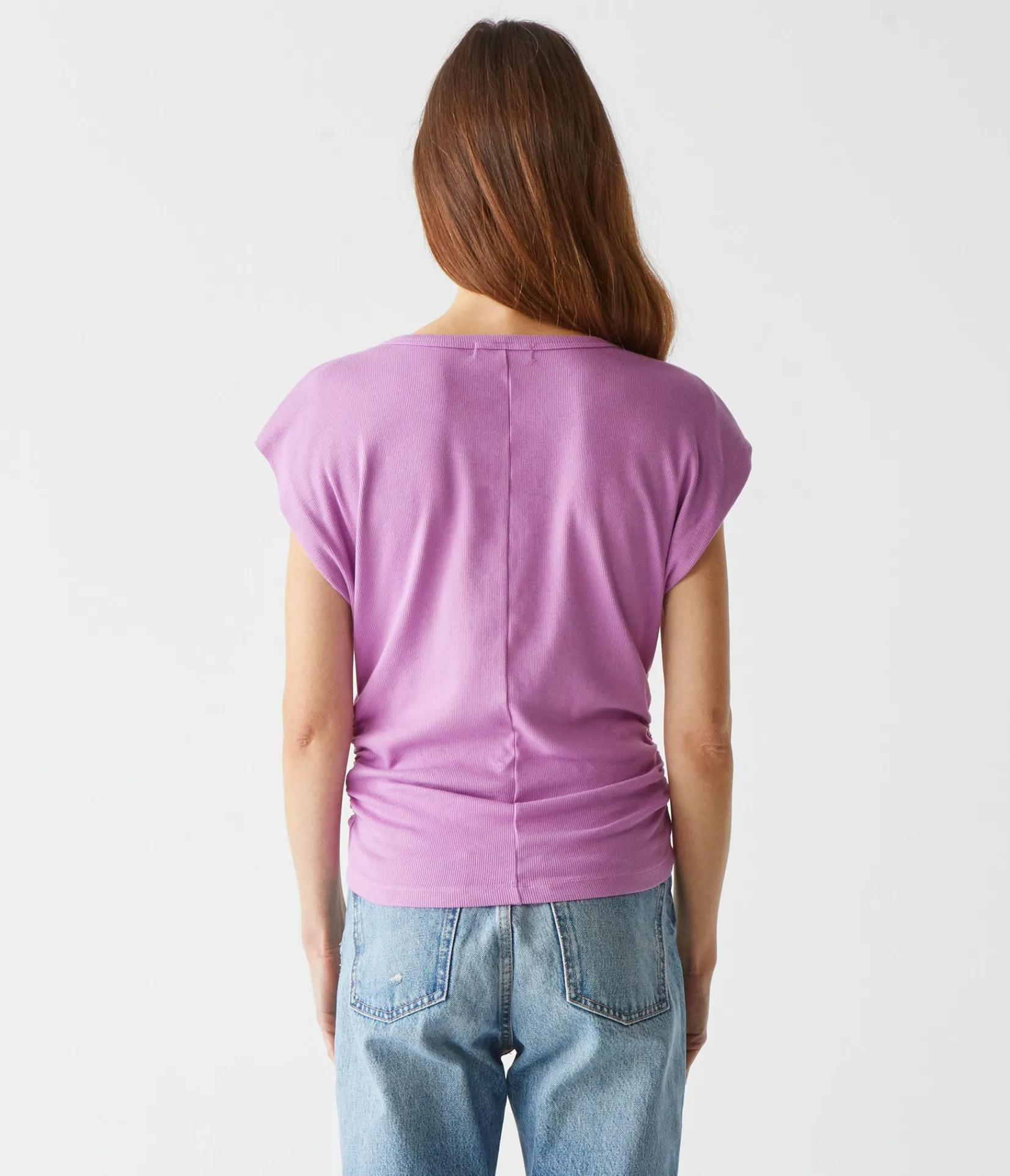 joni_power_shoulder_tee_79.webp Michael Stars Joni Power Shoulder Tee- Tops, Blouses & Shirts | T-Shirts