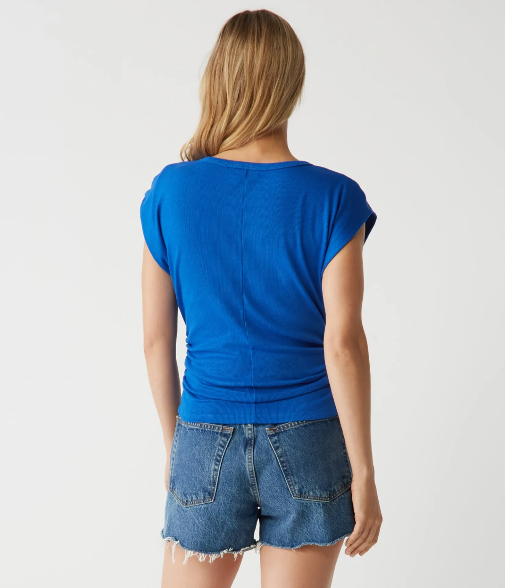 joni_power_shoulder_tee_83.webp Michael Stars Joni Power Shoulder Tee- Tops, Blouses & Shirts | T-Shirts