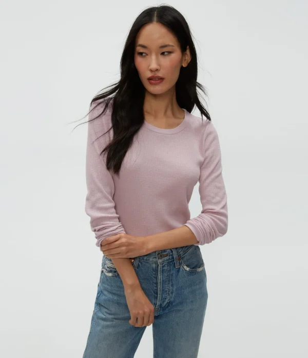 Michael Stars Juliet Thermal Tee- T-Shirts | Loungewear
