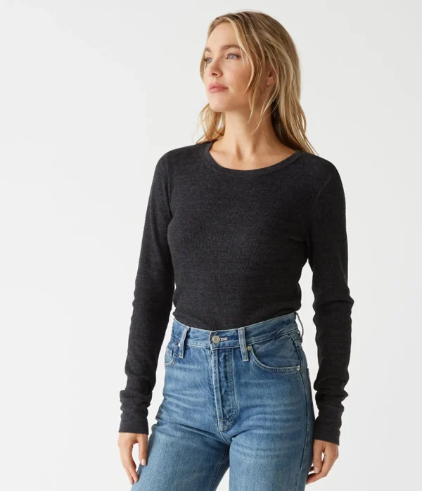 Michael Stars Juliet Thermal Tee- T-Shirts | Loungewear