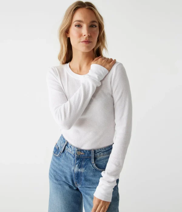 Michael Stars Juliet Thermal Tee- T-Shirts | Loungewear