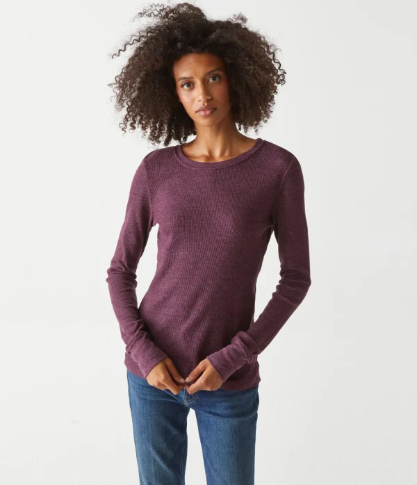 Michael Stars Juliet Thermal Tee- T-Shirts | Loungewear