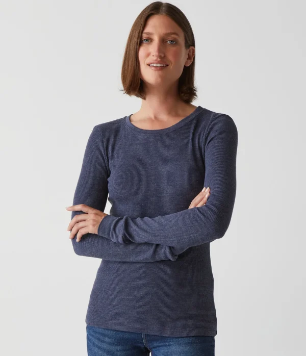 Michael Stars Juliet Thermal Tee- T-Shirts | Loungewear