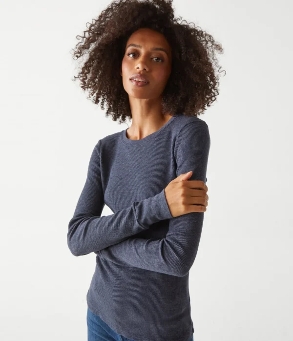 Michael Stars Juliet Thermal Tee- T-Shirts | Loungewear
