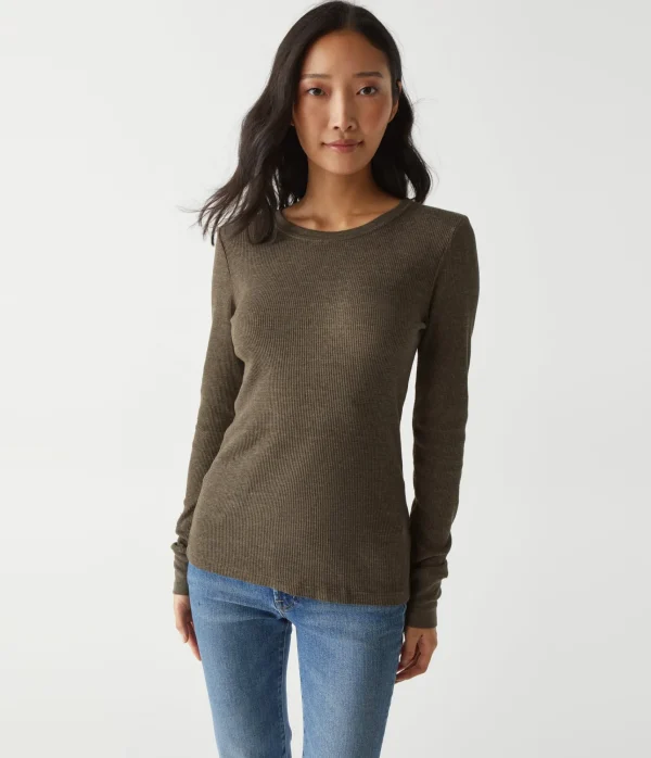 Michael Stars Juliet Thermal Tee- T-Shirts | Loungewear