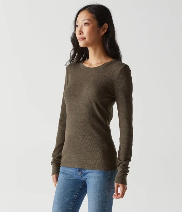 Michael Stars Juliet Thermal Tee- T-Shirts | Loungewear