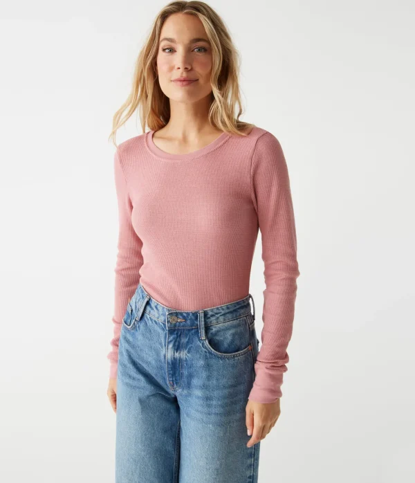 Michael Stars Juliet Thermal Tee- T-Shirts | Loungewear