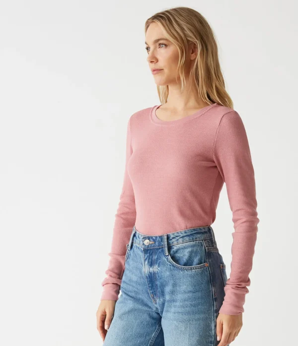 Michael Stars Juliet Thermal Tee- T-Shirts | Loungewear