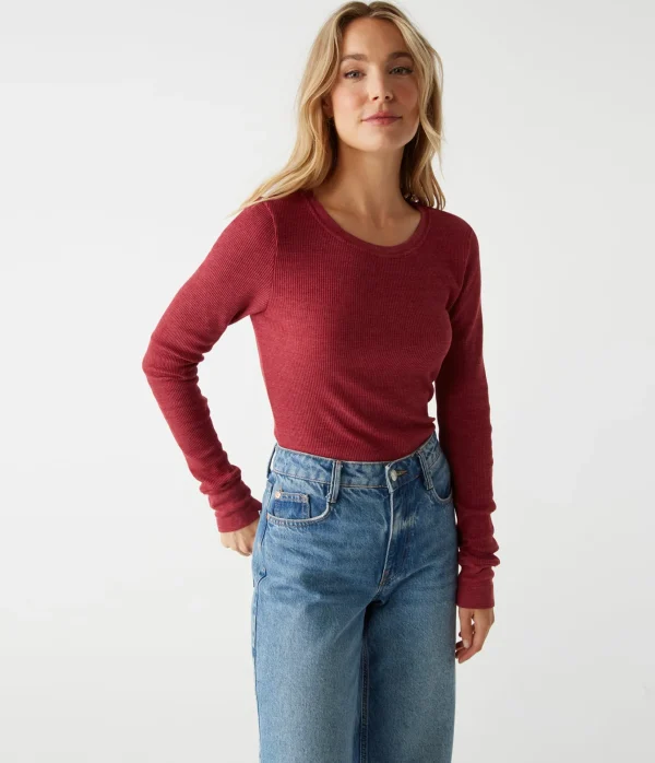 Michael Stars Juliet Thermal Tee- T-Shirts | Loungewear