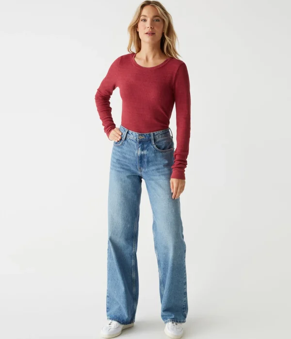 Michael Stars Juliet Thermal Tee- T-Shirts | Loungewear