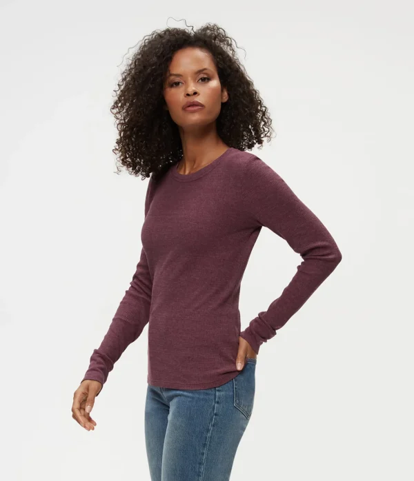Michael Stars Juliet Thermal Tee- T-Shirts | Loungewear