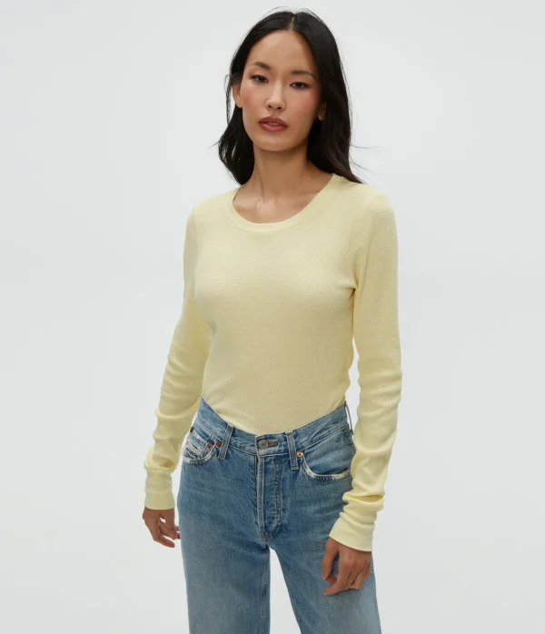 Michael Stars Juliet Thermal Tee- T-Shirts | Loungewear