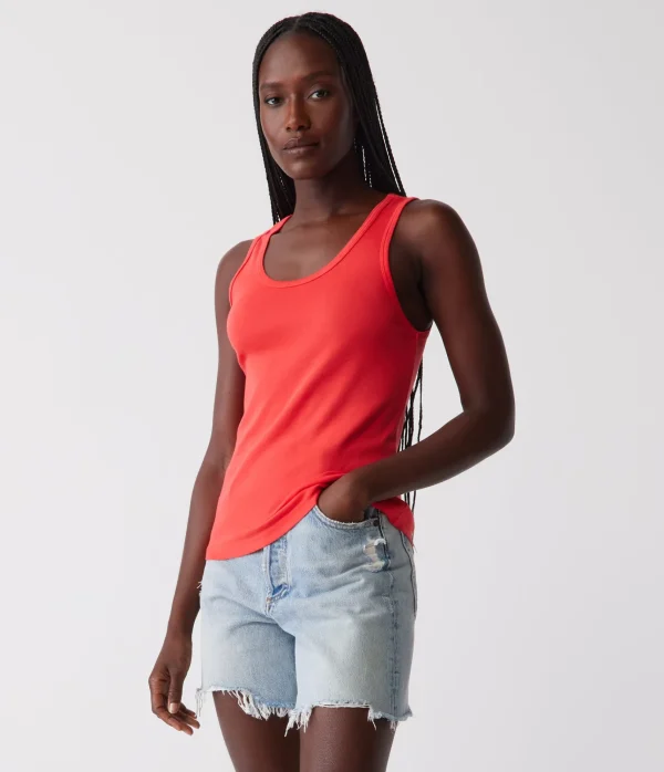 Michael Stars Juno Scoop Neck Tank- Tank Tops | Supima Cotton T-Shirts