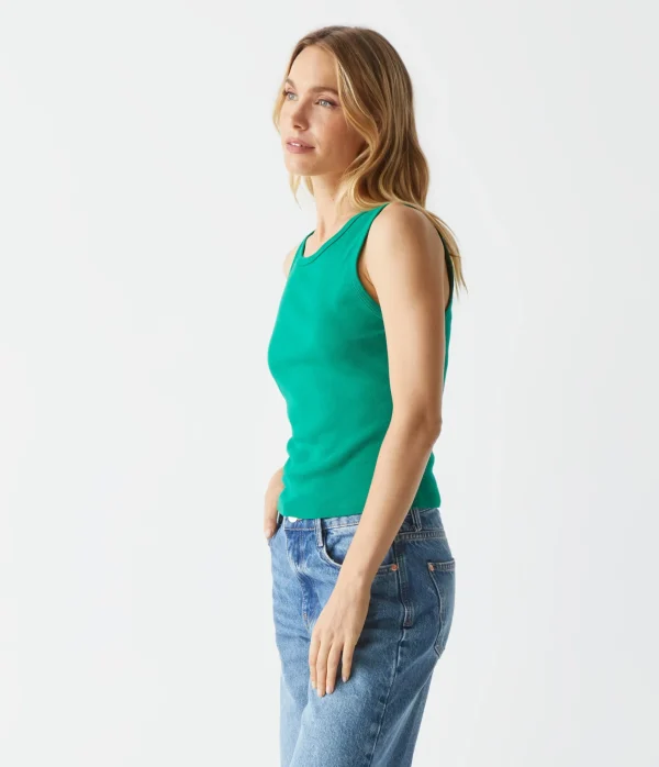 Michael Stars Kendall Cropped Tank- Tank Tops | 1x1 Cotton T-Shirts