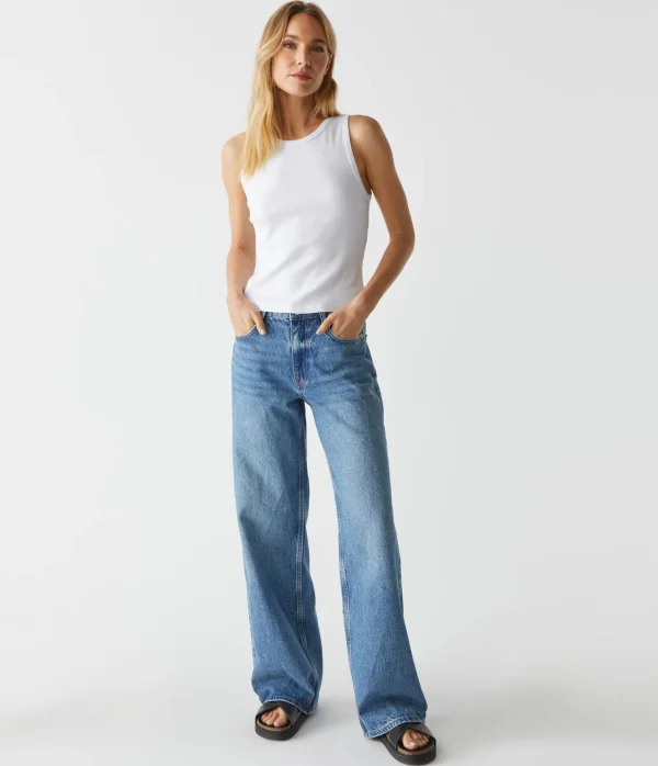 Michael Stars Kendall Cropped Tank- Tank Tops | 1x1 Cotton T-Shirts