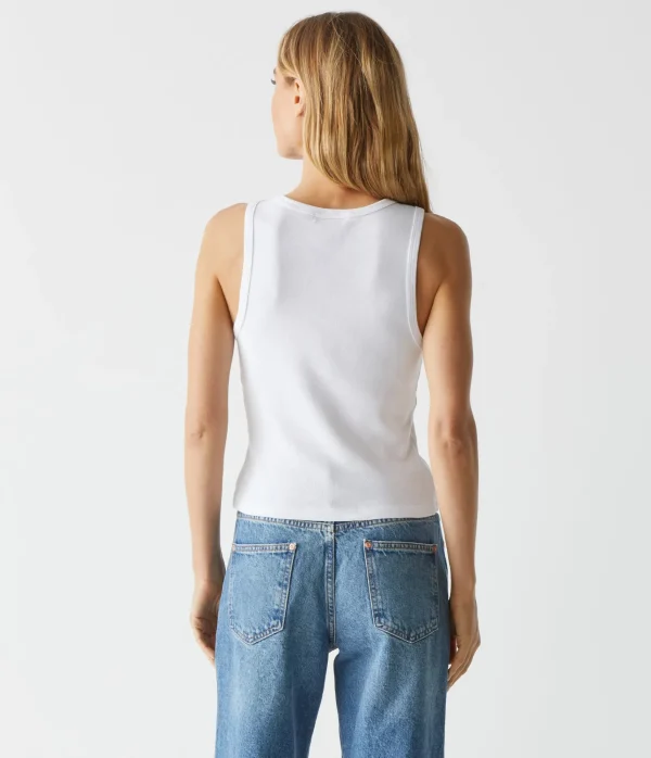 Michael Stars Kendall Cropped Tank- Tank Tops | 1x1 Cotton T-Shirts