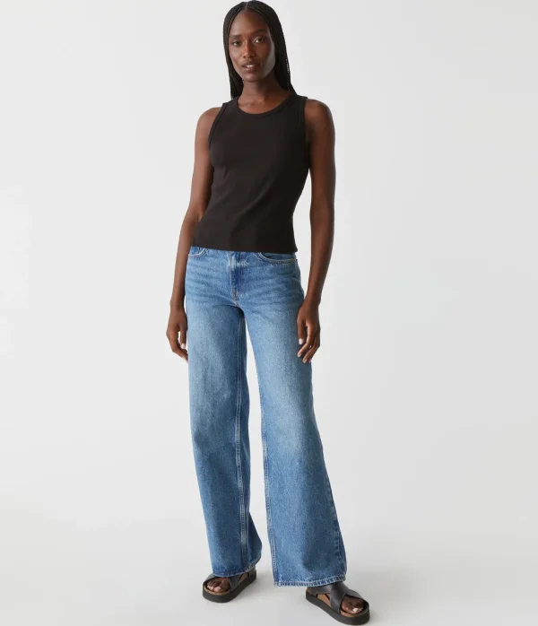 Michael Stars Kendall Cropped Tank- Tank Tops | 1x1 Cotton T-Shirts