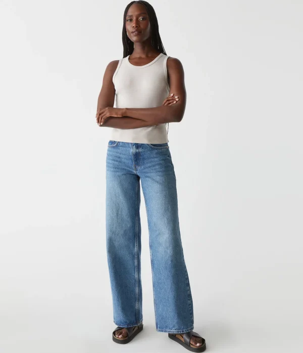 Michael Stars Kendall Cropped Tank- Tank Tops | 1x1 Cotton T-Shirts
