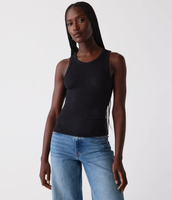 Michael Stars Kira Crinkle Tank- Tank Tops