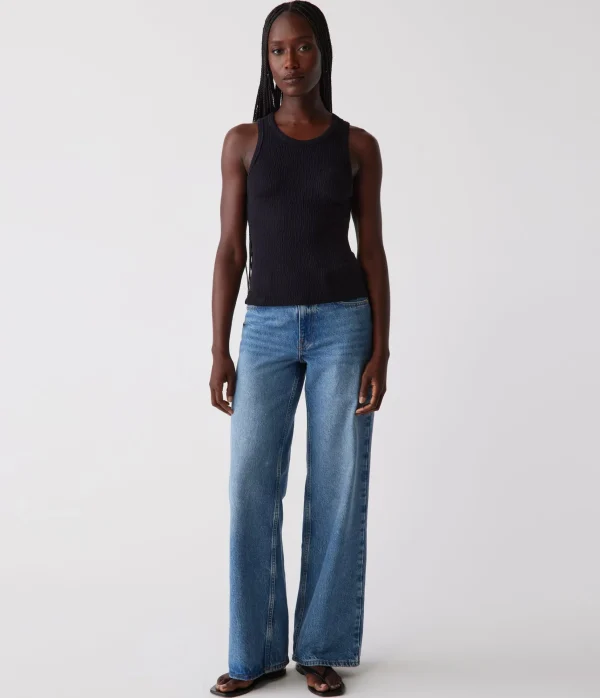 Michael Stars Kira Crinkle Tank- Tank Tops