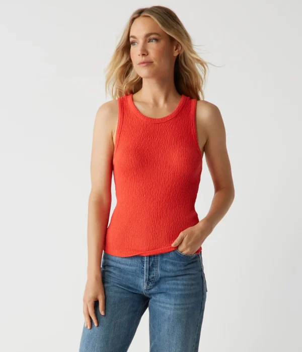 Michael Stars Kira Crinkle Tank- Tank Tops