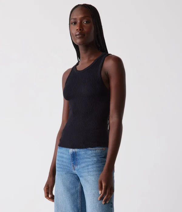 Michael Stars Kira Crinkle Tank- Tank Tops