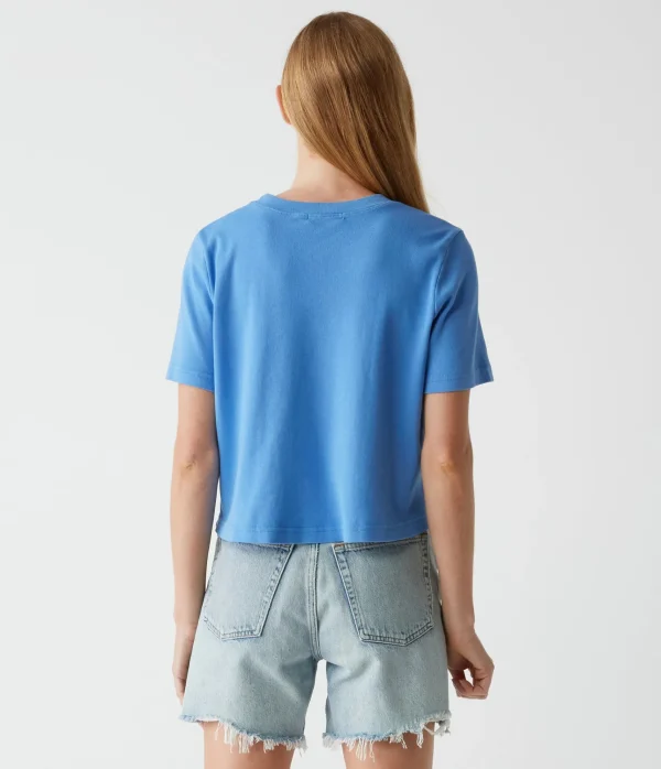 Michael Stars Kona Crew Neck Tee- T-Shirts | 1x1 Cotton T-Shirts