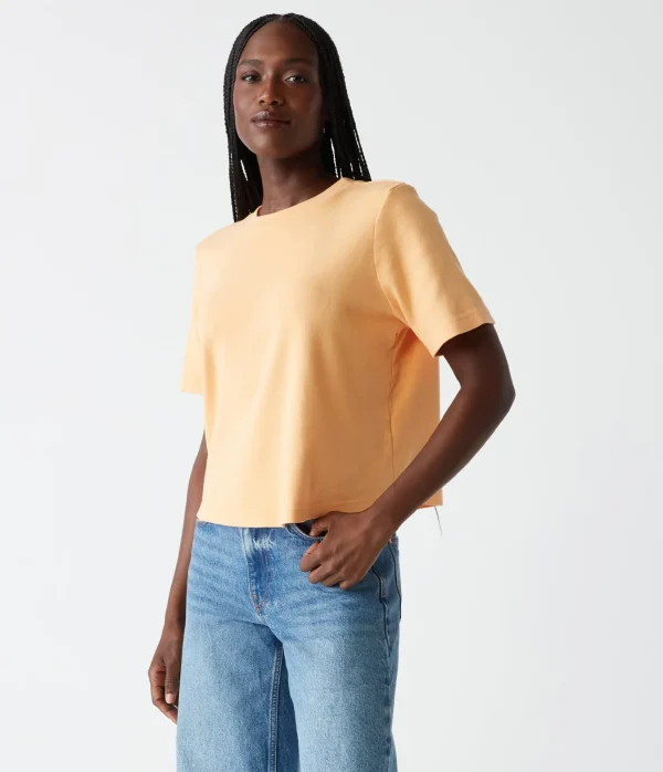 Michael Stars Kona Crew Neck Tee- T-Shirts | 1x1 Cotton T-Shirts